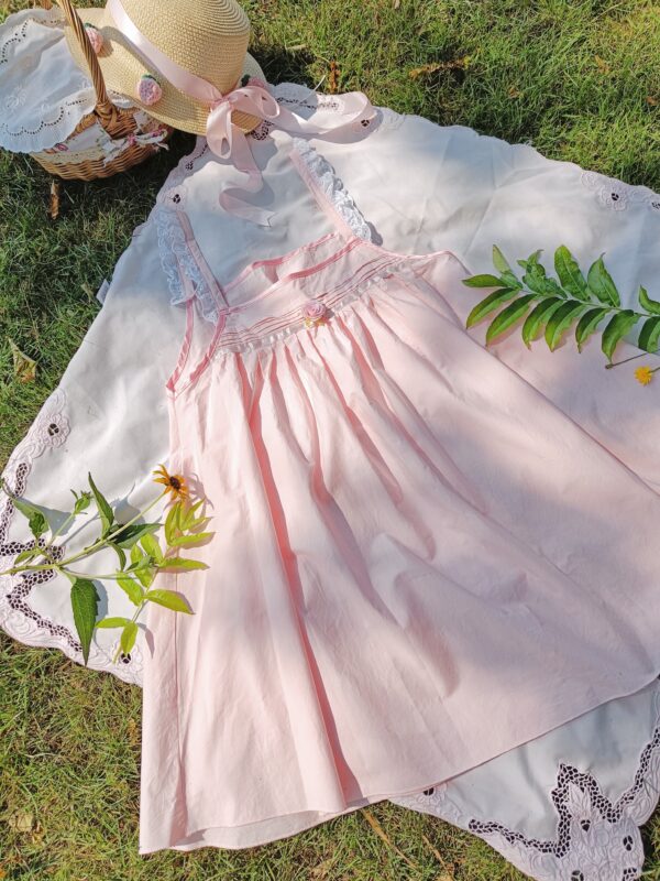 Pink hearts pinafore