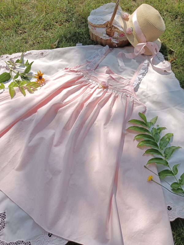 Pink hearts pinafore - Image 2
